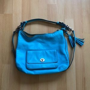 blue coach purse